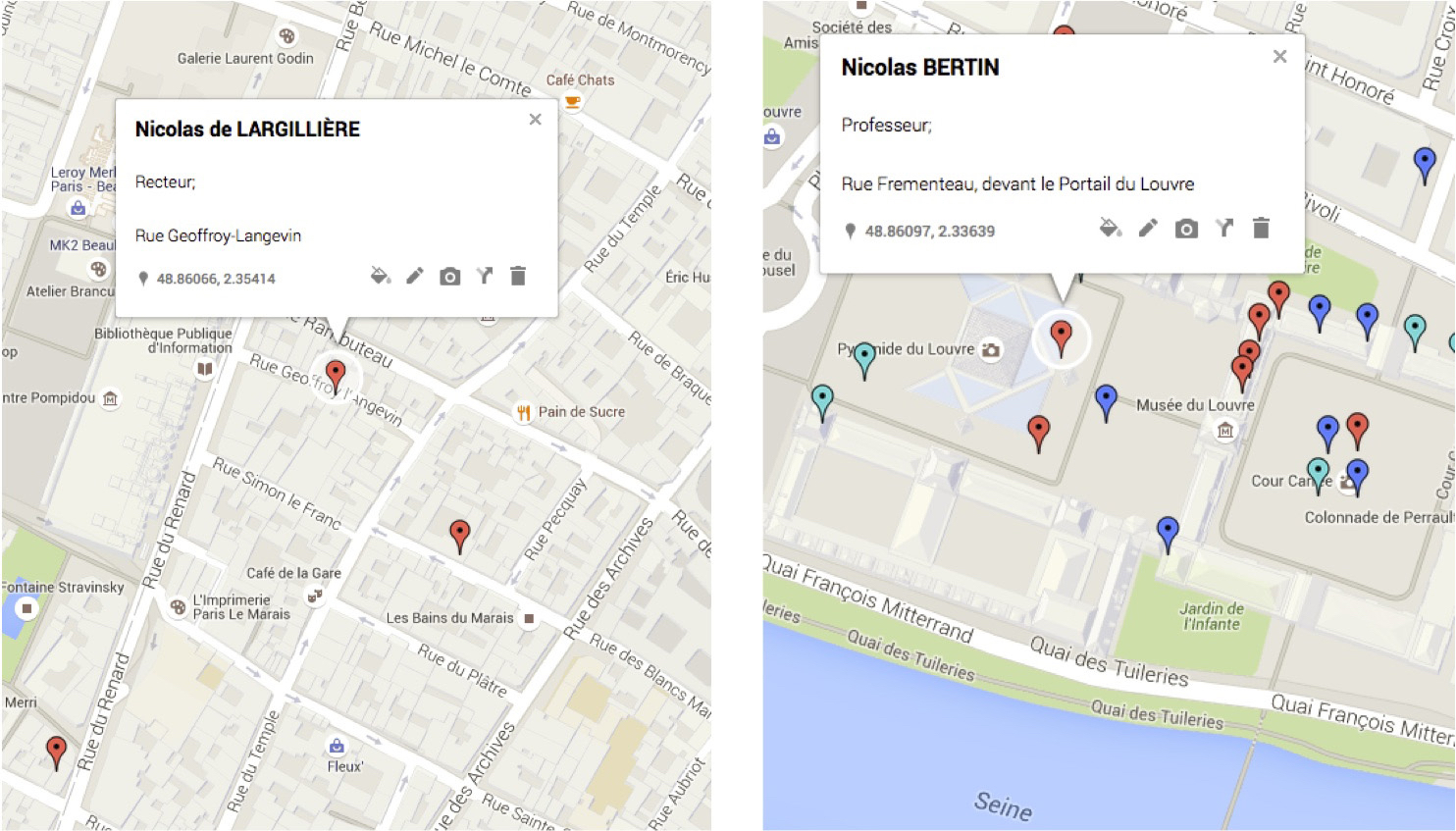 Nicolas de Largillière’s address shown on Google Maps