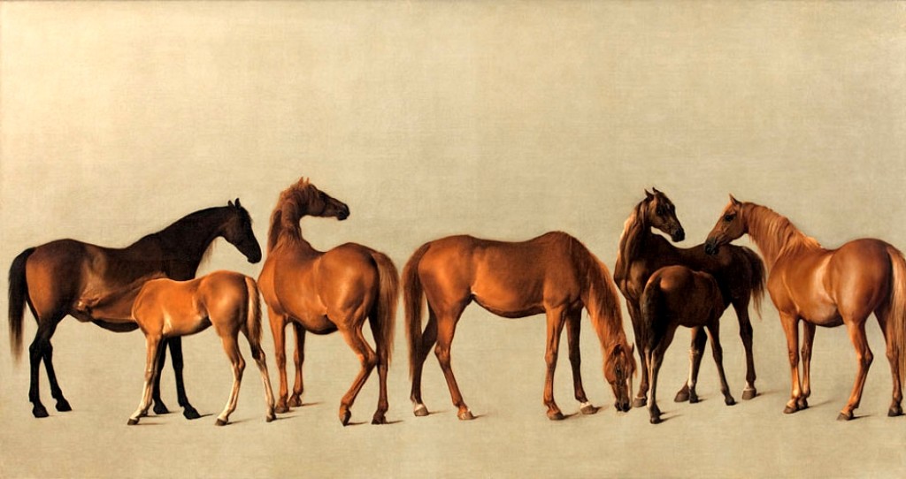Fig. 2. George Stubbs, Mares and Foals, oil on canvas, 1762. Private collection. Image: Wikimedia Commons.