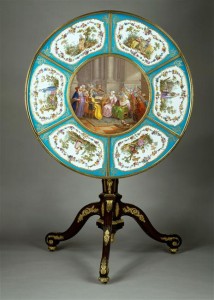Fig. 21. Martin Carlin and Charles-Nicolas Dodin, Guéridon, Sèvres hard-paste porcelain, mahogany and gilt-metal, 1774. Musée du Louvre, Paris. Photo: © RMN-Louvre, Paris.