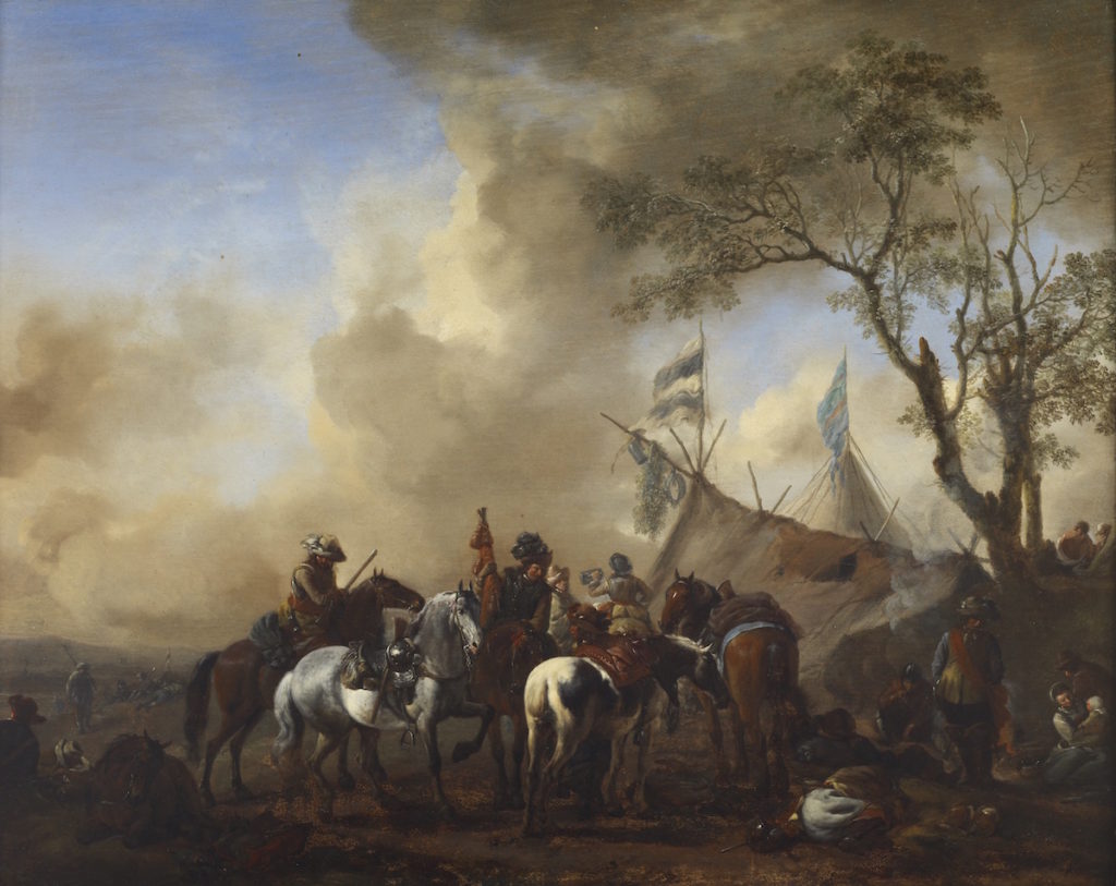 Fig. 5. Philips Wouwerman, The Cavalry Camp, 1638–68. Oil on oak panel, 42.5 × 52.7 cm. The Frick Collection; Henry Clay Frick Bequest (1901.1.136). Photo: Michael Bodycomb.