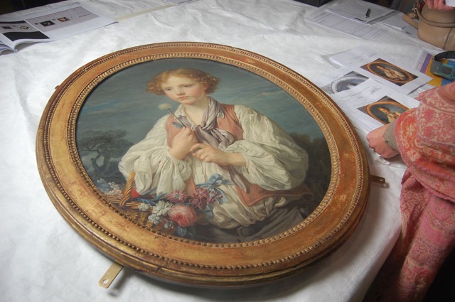 Greuze’s Young Shepherd (Petit Palais) on the table. Photo: Melissa Percival.