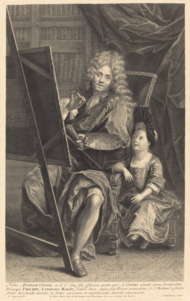 Fig. 1. Gaspard Duchange after Antoine Coypel, Antoine Coypel and his Son, ca. 1700. Engraving and etching on laid paper, 48 x 32 cm. The National Gallery of Art, Washington, D.C. © Image courtesy of The National Gallery of Art, Gift of John O’Brien, 1991.23.3, www.nga.gov.