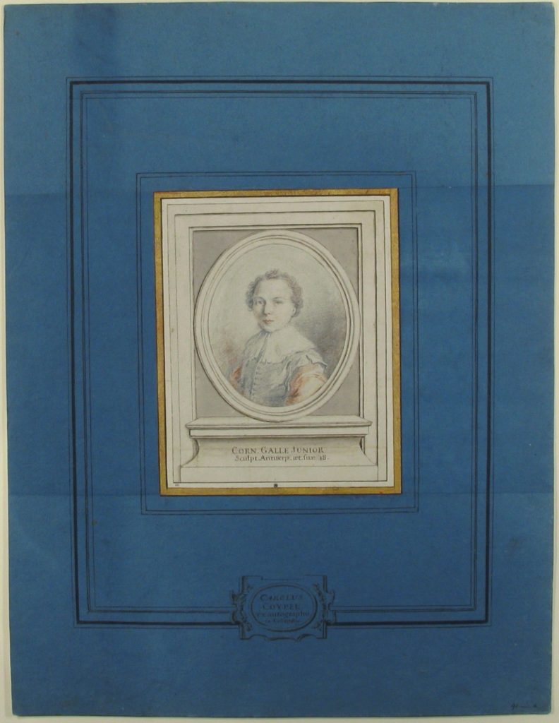 Fig. 4. Charles Coypel, Portrait of Cornelis Galle, Jr.. Black and red chalk, graphite, pen with brown ink, and brush with brown wash, 20.5 x 15.9 cm. The Metropolitan Museum of Art, New York © Image courtesy of The Metropolitan Museum of Art, Bequest of Bessie Potter Vonnoh, by exchange, 1996.117, www.metmuseum.org.