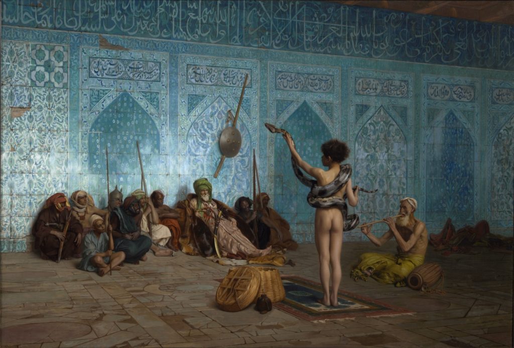 Jean-Léon Gérôme, The Snake Charmer, c. 1879. Clark Art Institute, Williamstown. Image: Wikimedia Commons.