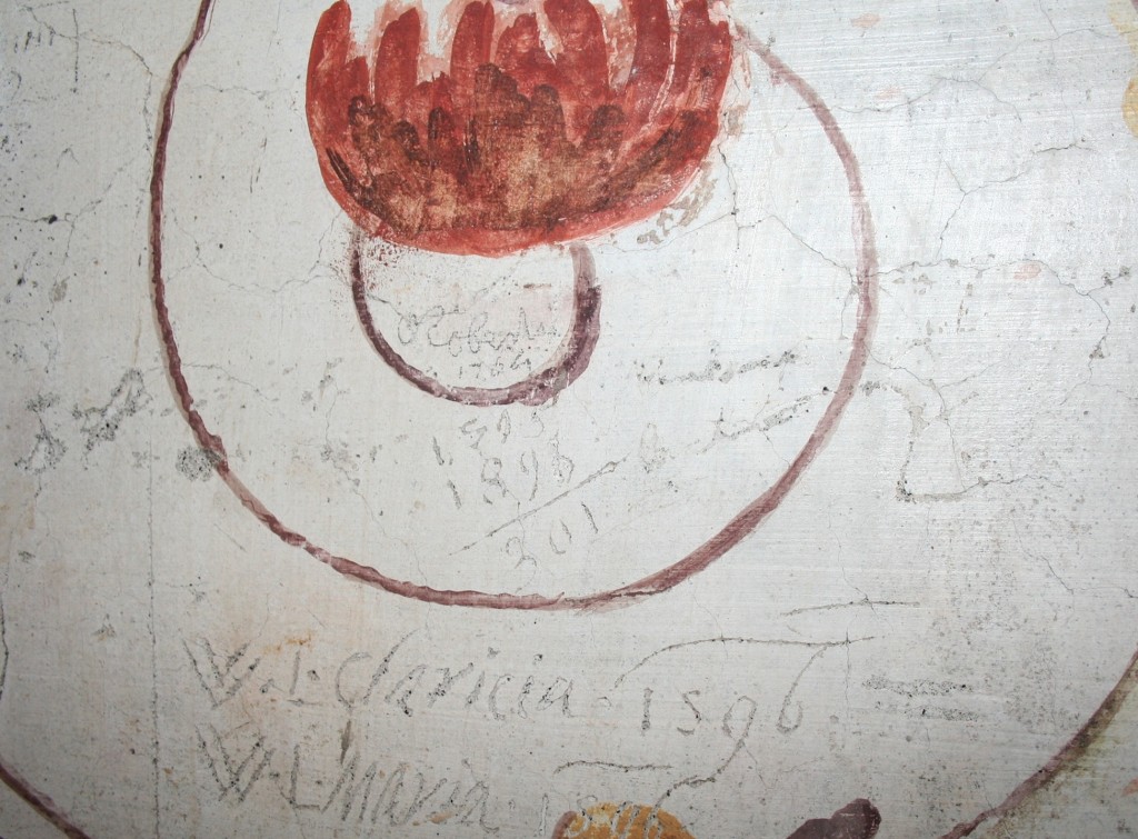 Fig. 1. Graffiti “tag” left by Hubert Robert in 1764 at Villa Farnese, Caprarola. Photo by the author.