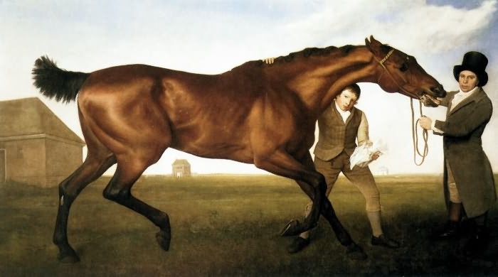 Fig. 6. George Stubbs, Hambletonian, Rubbing Down, oil on canvas, 1800. Mount Stewart, The National Trust. Image: Wikimedia Commons.