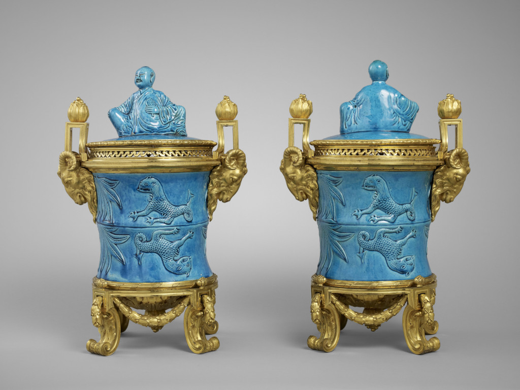 Fig. 3. Chinese porcelain mounted in gilt bronze (porcelain: China, first half of 18th century; mounts: Paris, c. 1760-65). Musée du Louvre, Paris, OA 5445. © Musée de Louvre, Paris, Dist. RMN-Grand Palais/Thierry Ollivier/Art Resource, NY.