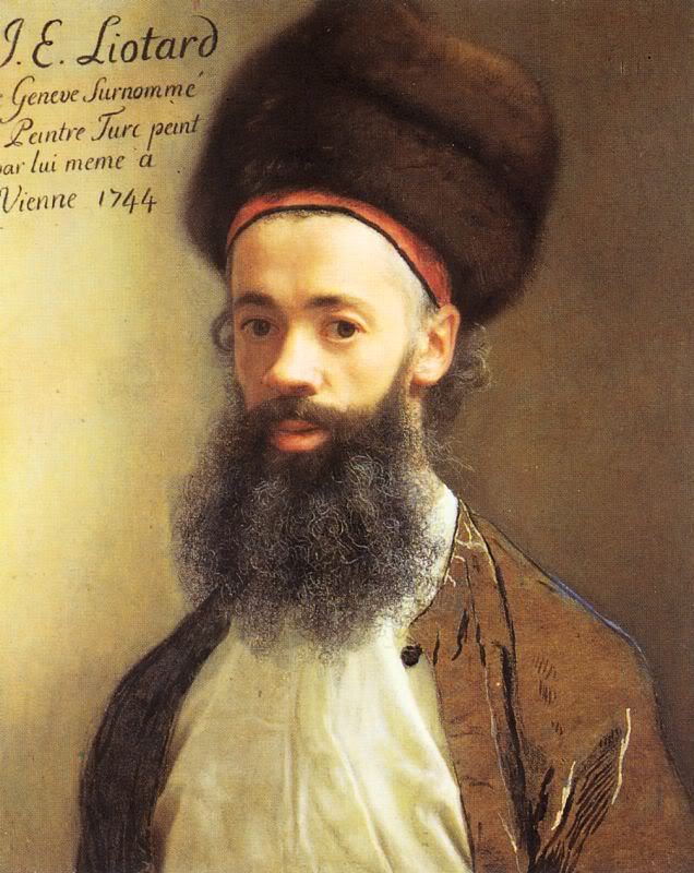 Jean-Etienne Liotard, Self Portrait, 1744 (Uffizi Gallery, Florence). Photo: Wikimedia Commons.