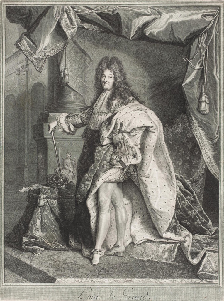 Pierre Drevet after Hyacinthe Rigaud, 'Louis le Grand', 1712, engraving. © Victoria and Albert Museum, London.